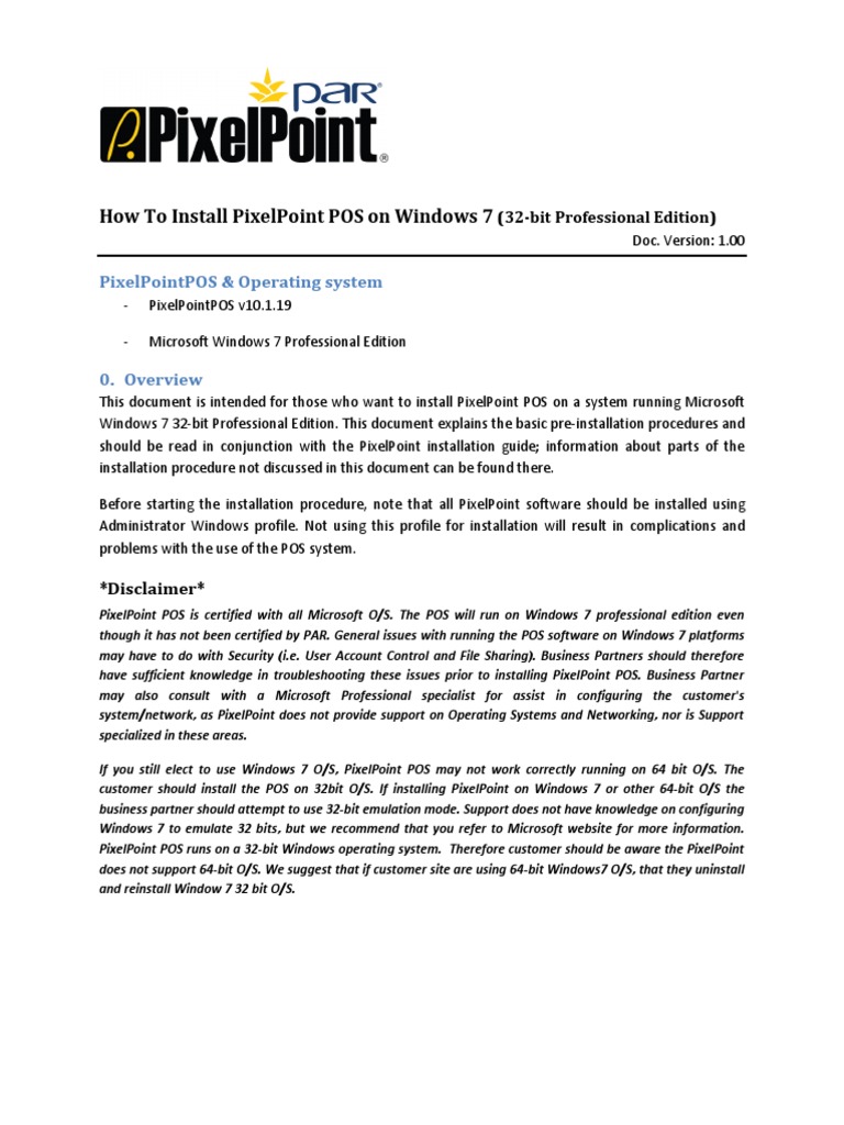 02PAR PixelPoint - Installing On Windows 7 (32bit Pro) - 1 | PDF ...