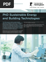 PHD Sustainable Energy and Building Technologies: WWW - Nottingham.Edu - Cn/En/Cset/Postgraduatestudy