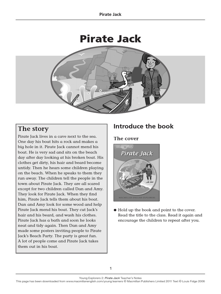 Pirate Jack The Story Introduce The Book PDF Reading Comprehension Language Mechanics