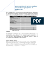 4 ¿Cómo La Empresa Gestiona La Mejora Continua Del SGC en Sus Operaciones (Programas de Mejora Continua o TQM) ?