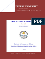 BCOM1001 BBA1001 Principles of Management