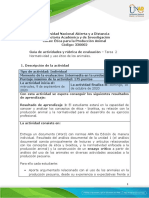 Guía de Actividades y Rúbrica de Evaluación Tarea 2 Normatividad y Uso Ético de Los Animales