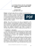 O Sentido Da Automatização Na Análise de Discurso Sobre A Maquinaria Dos Sentidos - Dias