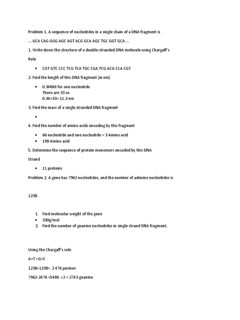 Molecular Biology Pdf Nucleotides Base Pair