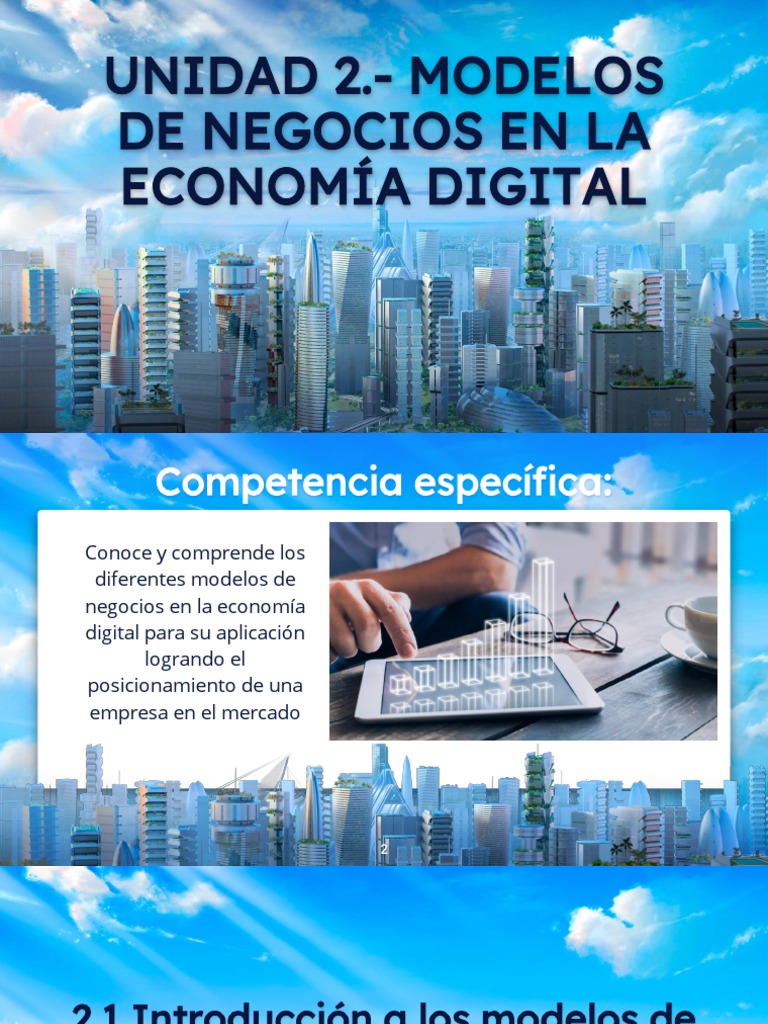 Unidad 2. - Modelos de Negocios en La Economía Digital 1 PDF | PDF ...