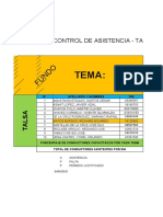 Control de Asistencias - Talsa San Vicente