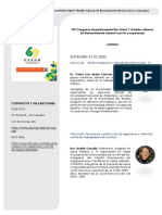 Agenda VIII Congreso Departamental de Salud Y Ámbito Laboral PDF