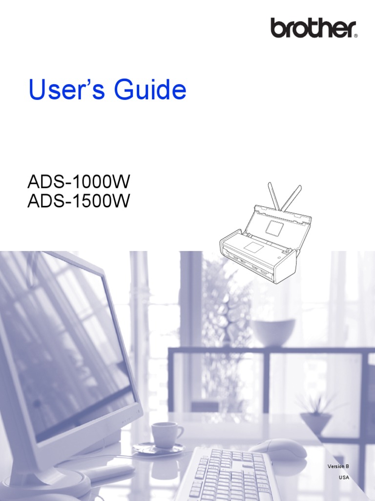 Brother ADS 1000W1500W User Manual PDF PDF Image Scanner