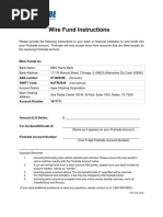 Wire Fund Instructions