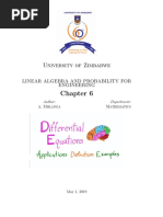 University of Zimbabwe: Linear Algebra and Probability For Engineering