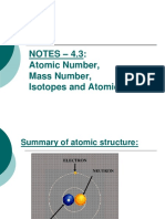 NOTES - 4.3 - Atomic - Mass - Isotopes - 2017 - Slideshow