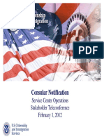 Consular Notification: Service Center Operations Stakeholder Teleconference February 1, 2012