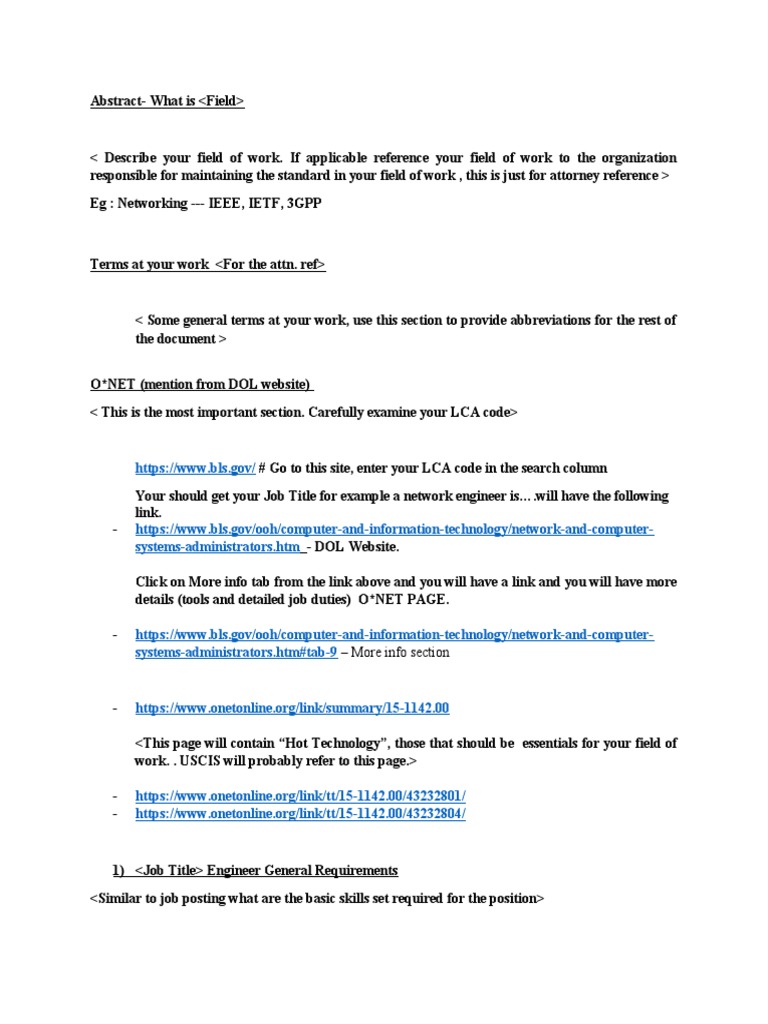 O*NET Job Description Guide | PDF | Information Technology | Networking