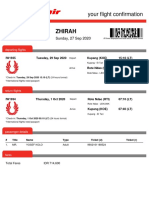 Zhirah: Your Flight Confirmation