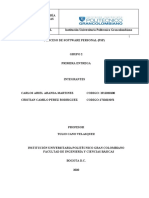 PROCESO DE SOFTWARE PERSONALsegunda ENTREGA 2020