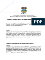 Garantia Da Qualidade Na Área de Produção em Indústria de Cosméticos PDF