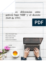 Principales Diferencias Entre Activos Bajo NIIF y El Decreto 2649 de 1993