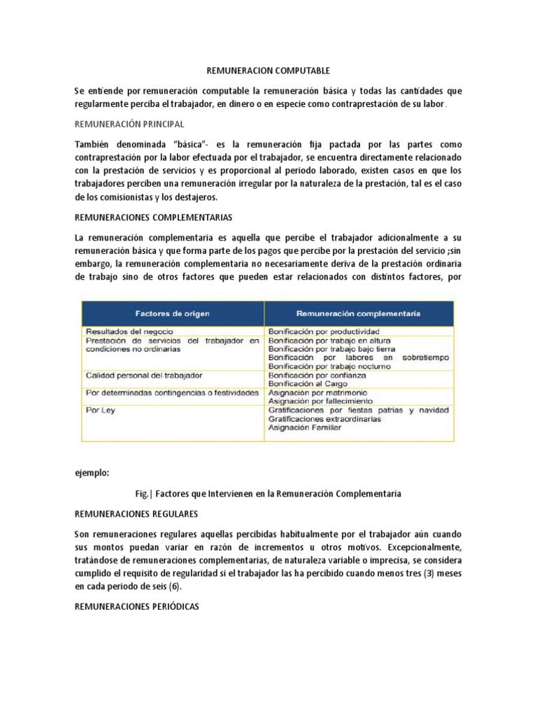 Remuneración Computable y CTS | PDF | Salario | Business