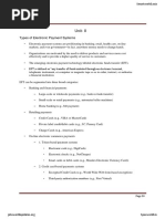 E Commerce Unit-II: Types of Electronic Payment Systems