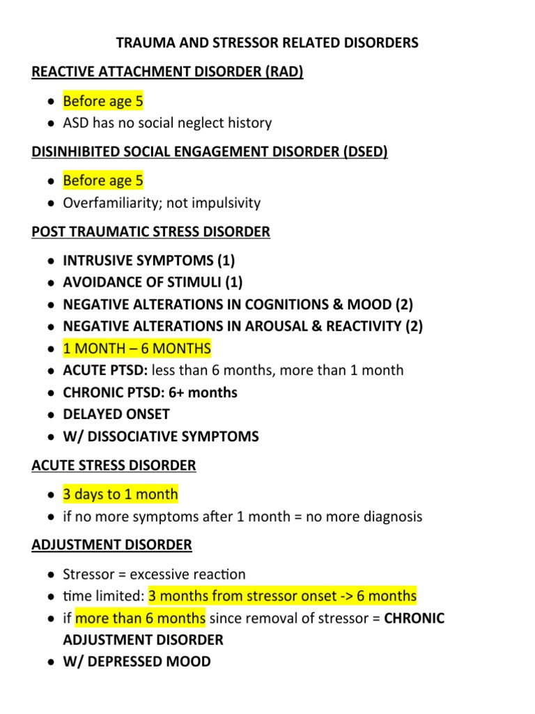 4 Trauma and Stressor Related Disorders | PDF