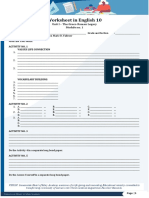 English 10 Worksheet (Module 1)