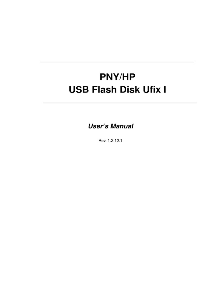 PNY UFD UFIX I Tool Use Guide EN PDF PDF Usb Usb Flash Drive