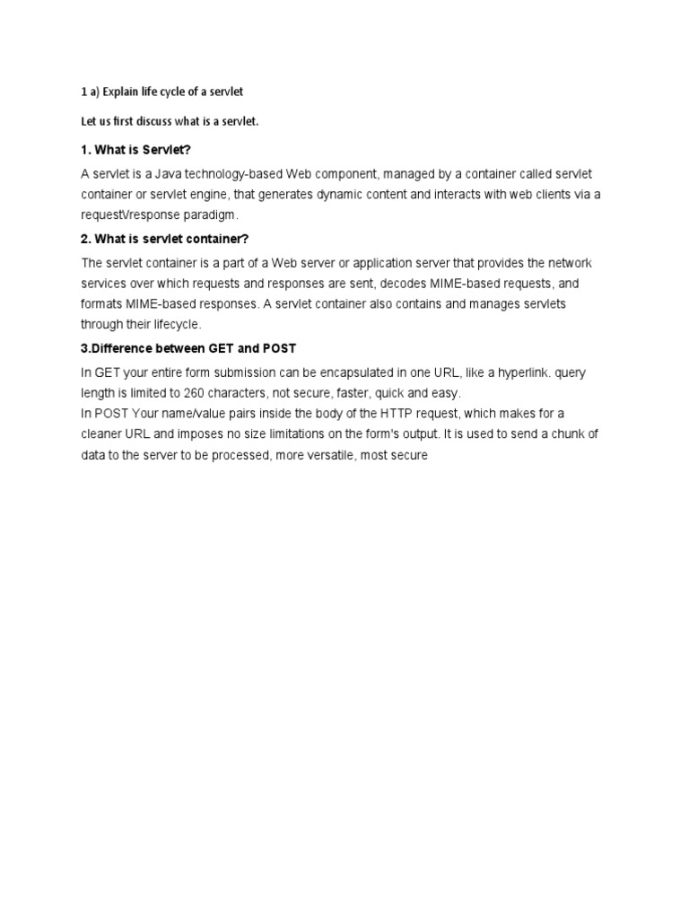 Servlet Life Cycle Explained | PDF | Dynamic Html | Http Cookie