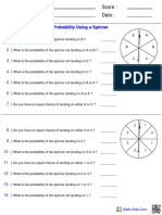 Calculating Probabilities Using Spinners