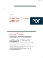 Unit 4-Personality and Attitudes PDF