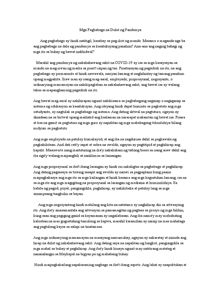 Sanaysay Tungkol Sa Ang Mga Guro Sa Panahon Ng Pandemya