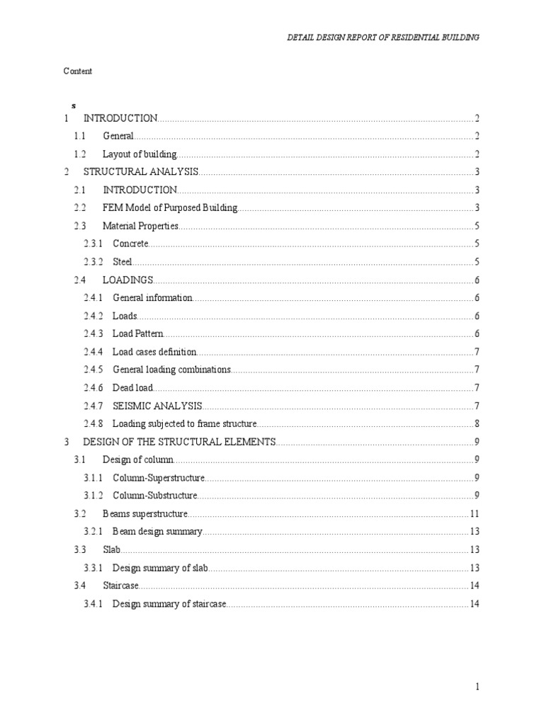 Detailed Structural Design Report | PDF | Structural Analysis | Young's ...