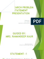 Reasearch Problem Statement Presentation