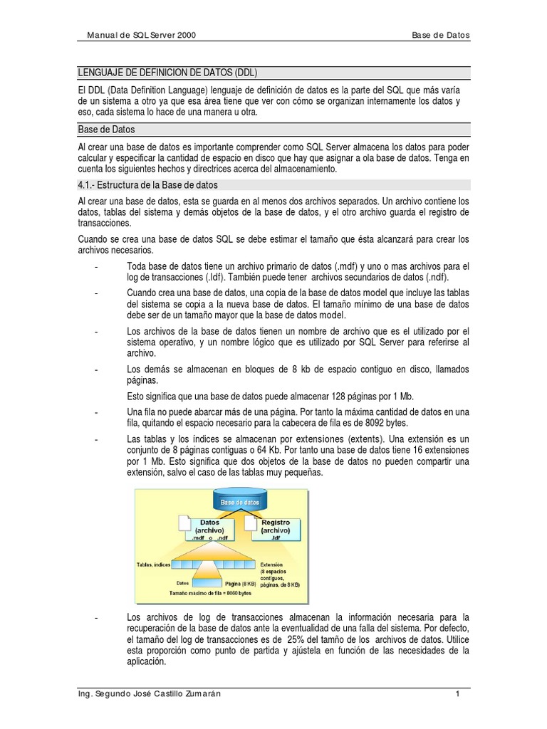 Guía de Creación de Bases de Datos en SQL Server | PDF | Servidor SQL ...