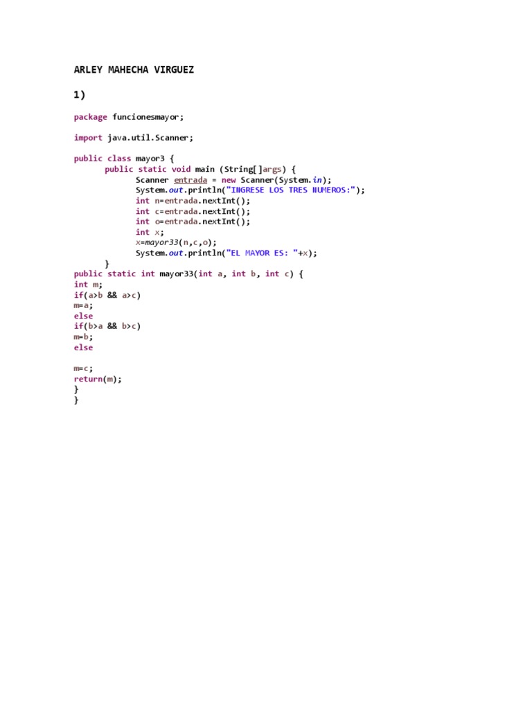 Java Functions for Math Calculations | PDF | Teaching Mathematics