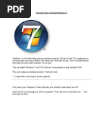 Tutorial: How To Install Windows 7