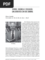 Esporte, violência e civilização-entrevista com Eric Dunning