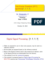 UNIT - 3: Fast-Fourier-Transform (FFT) Algorithms: Dr. Manjunatha. P