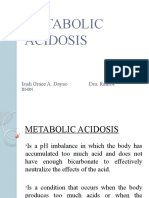 Metabolic Acidosis: Irish Grace A. Dayao Dra. Ramos