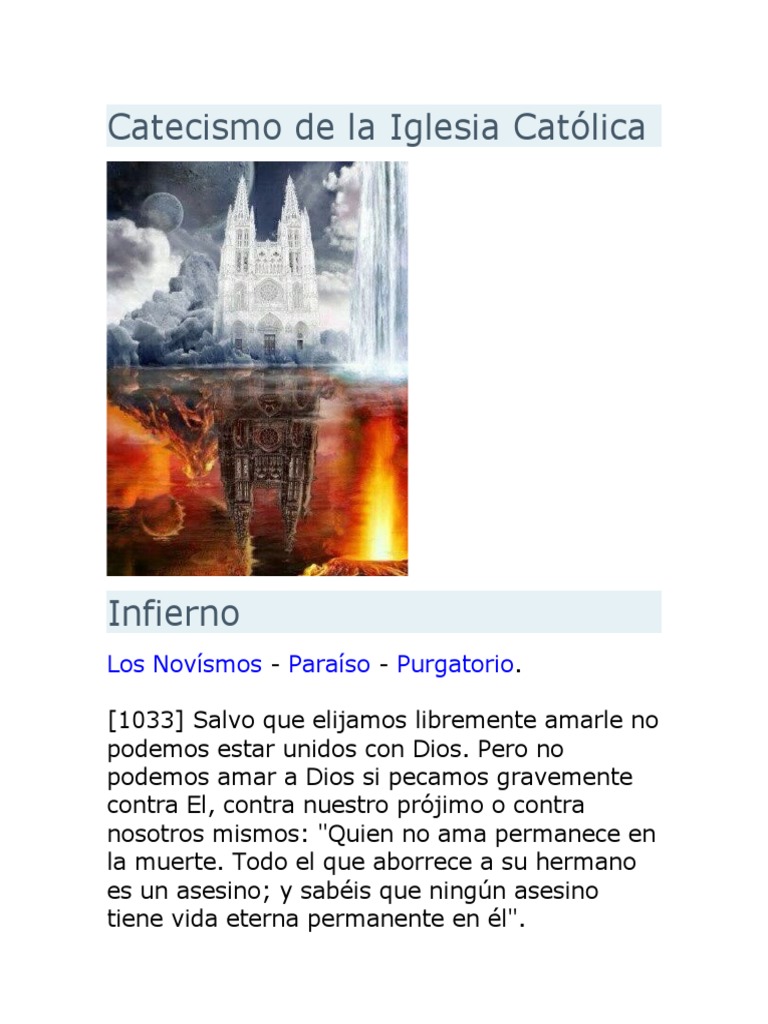 El Infierno según el Catecismo Católico | PDF | Infierno | eucaristía