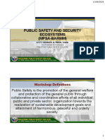 Public Safety and Security Ecosystems (Mpsa-Barmm) : Workshop Definitions