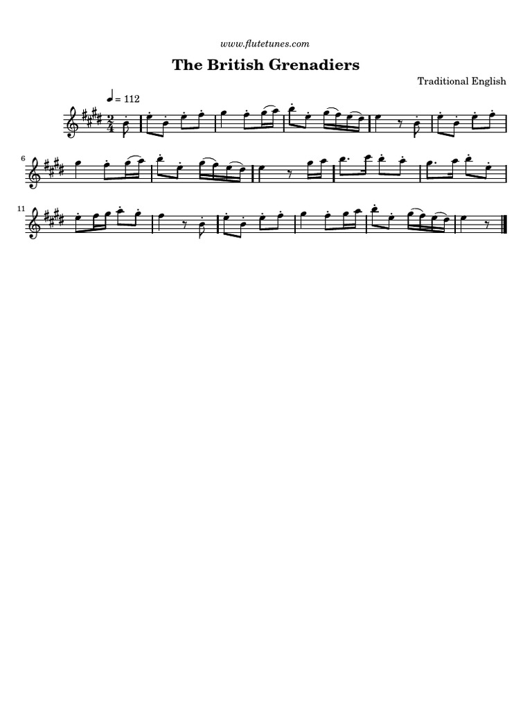 The British Grenadiers PDF PDF