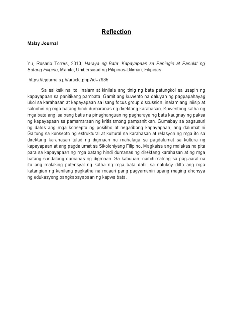 Reflection 1 | PDF