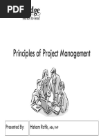 Principles of Project Management: Hisham Rafik, Presented by