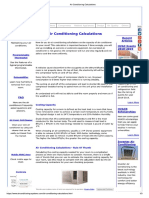 Air Conditioning Calculations