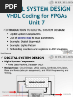 VHDL Coding For Fpgas Unit 7: Digital System Design