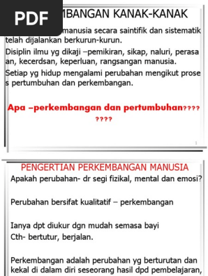 Slide Perkembangan Pertumbuhan Kanak Kanak Pdf