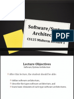 CS125 Midterm Lecture 1 - Software or System Architectures
