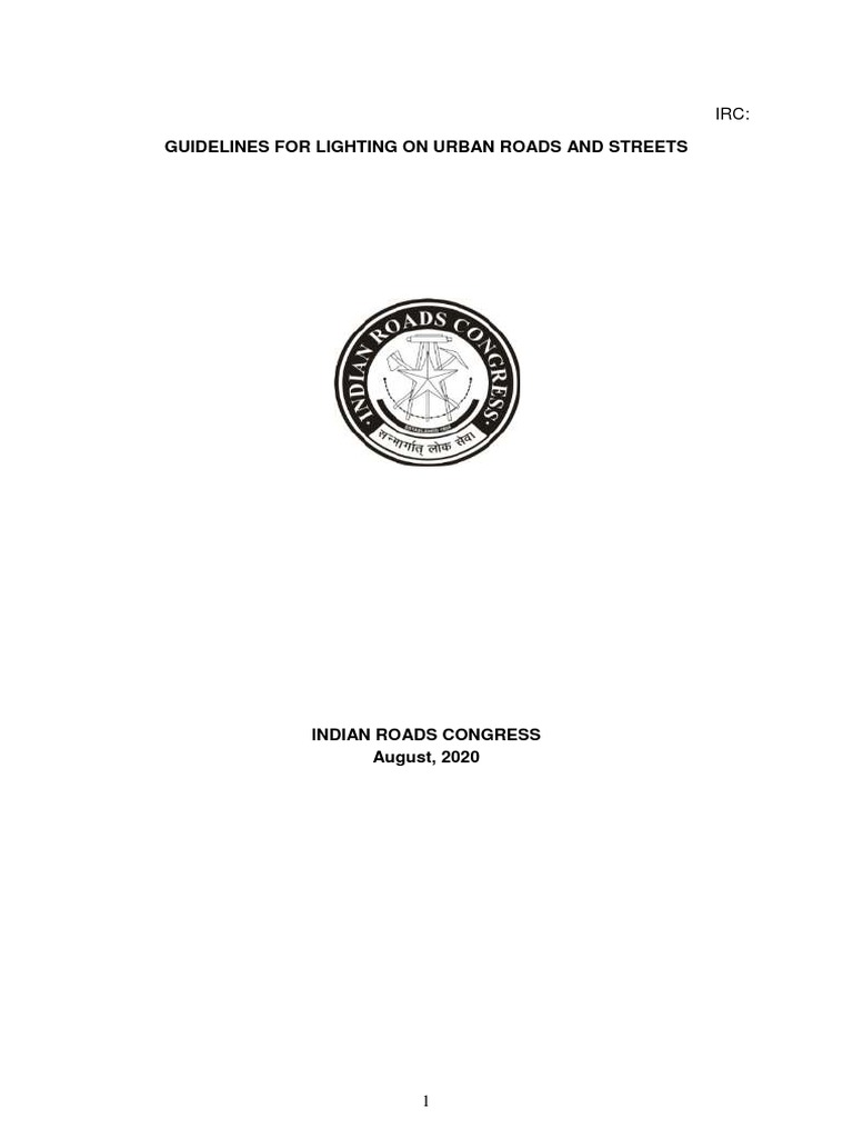 Urban Road Lighting Guidelines | PDF | Street Light | Lighting