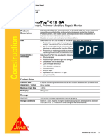 Sika Monotop - 612 Qa: Fibre Reinforced, Polymer Modified Repair Mortar