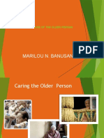 Marilou N. Banusan: Care of The Older Person